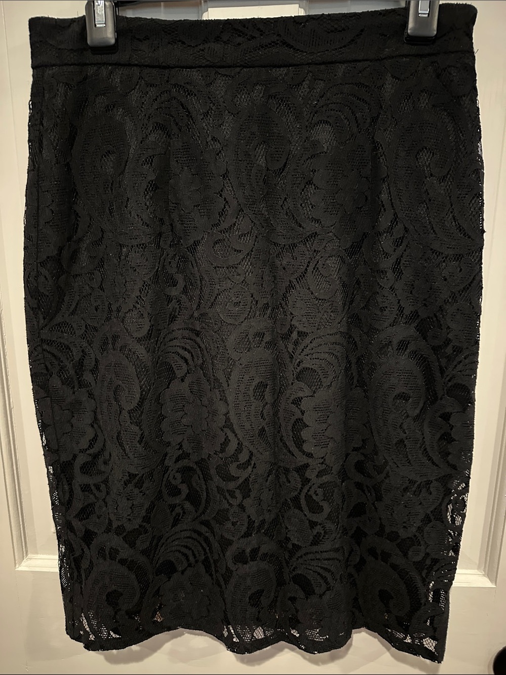 Chico's Black Lace Pencil Skirt